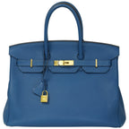 Hermès Birkin 35 Bleu de Galice Togo Gold Hardware 2018