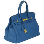 Hermès Birkin 35 Bleu de Galice Togo Gold Hardware 2018