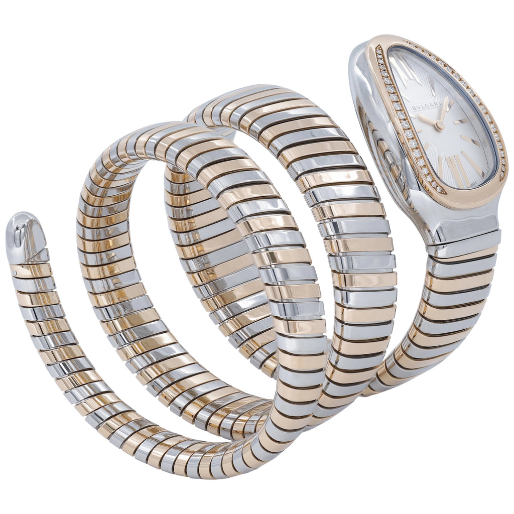 Bulgari Serpenti SP35SPG Silver Dial on Stainless Steel & Rose Gold 2020