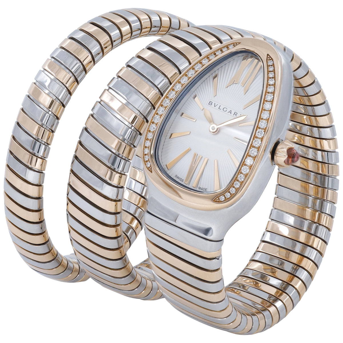Bulgari Serpenti SP35SPG Silver Dial on Stainless Steel & Rose Gold 2020