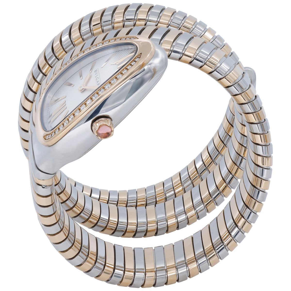Bulgari Serpenti SP35SPG Silver Dial on Stainless Steel & Rose Gold 2020