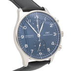 IWC Portugieser Chronograph IW371491 Blue Dial on Leather 2020