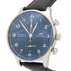 IWC Portugieser Chronograph IW371491 Blue Dial on Leather 2020