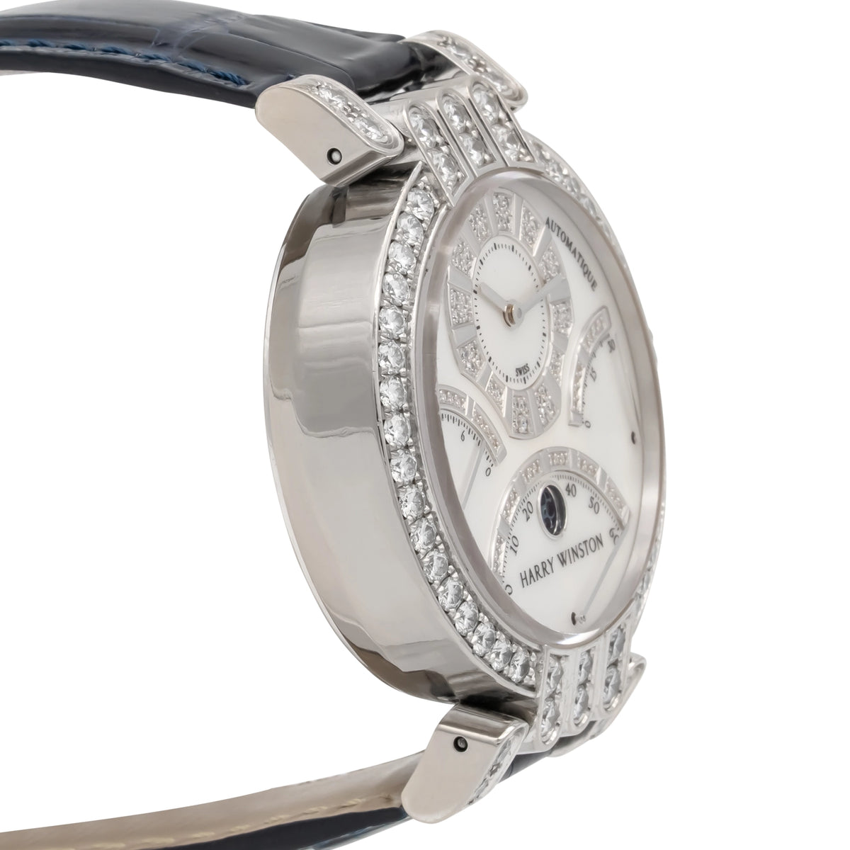 Harry Winston Premier Excenter Chronograph 200/MCRA39WL.MD/D3.1 Mother of Pearl Dial on Leather 2020