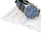 IWC Portugieser Chronograph IW371491 Blue Dial on Leather 2020
