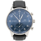 IWC Portugieser Chronograph IW371491 Blue Dial on Leather 2020
