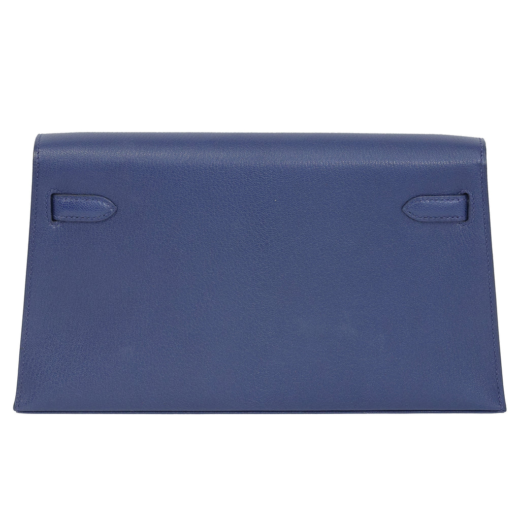 Hermès Kelly Cut Bleu Encre Chèvre Mysore Gold Hardware 2021