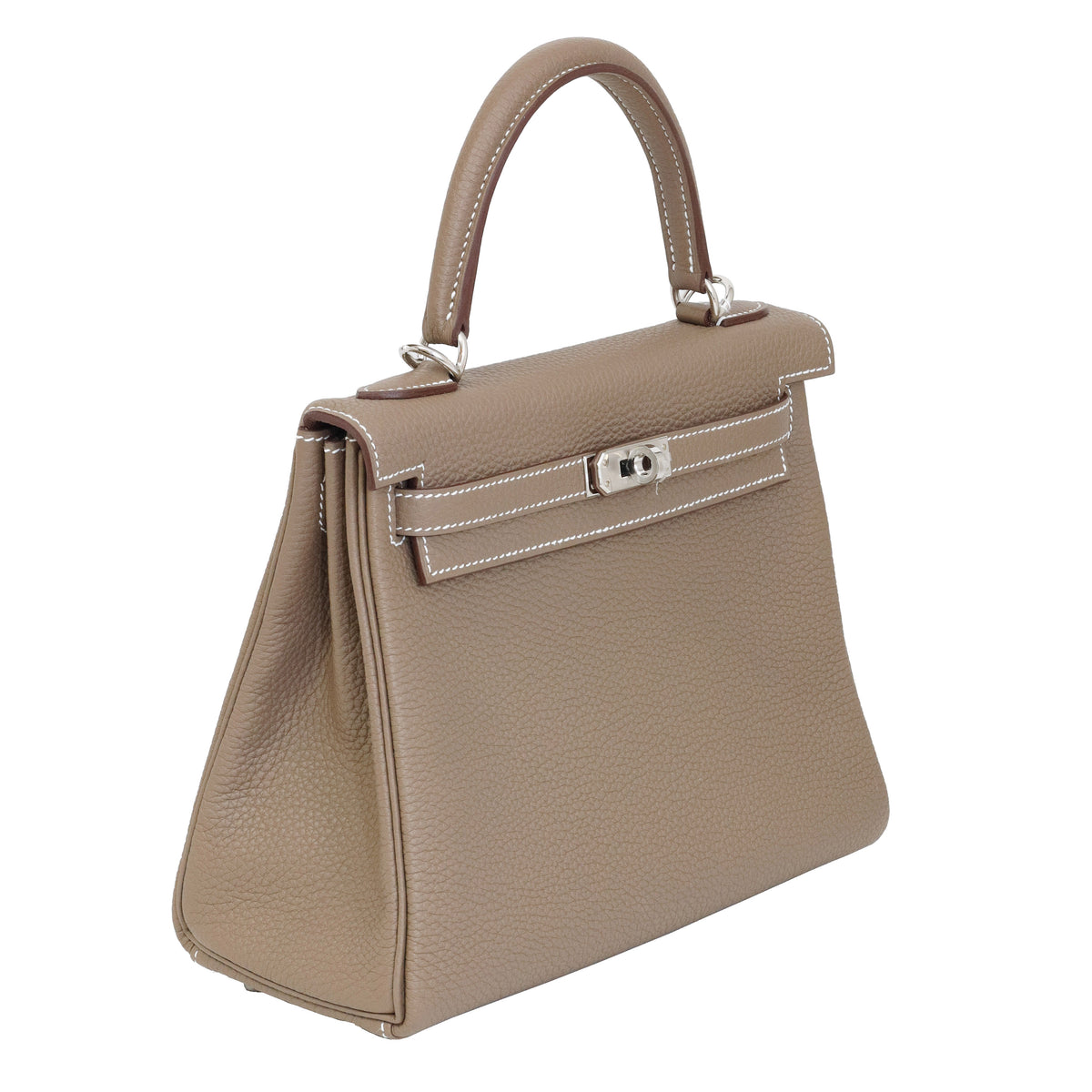 Hermès Kelly 25 Etoupe Togo Palladium Hardware 2024