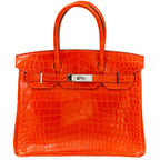Hermès Birkin 30 Geranium Shiny Niloticus Crocodile Palladium Hardware 2015