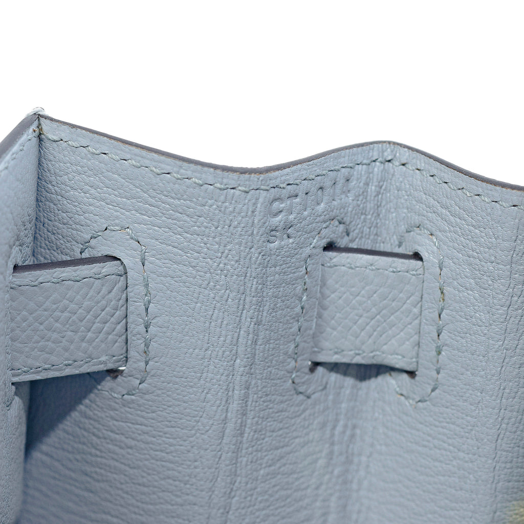 Hermès Kelly 28 Sellier Bleu Glacier Epsom Gold Hardware 2025