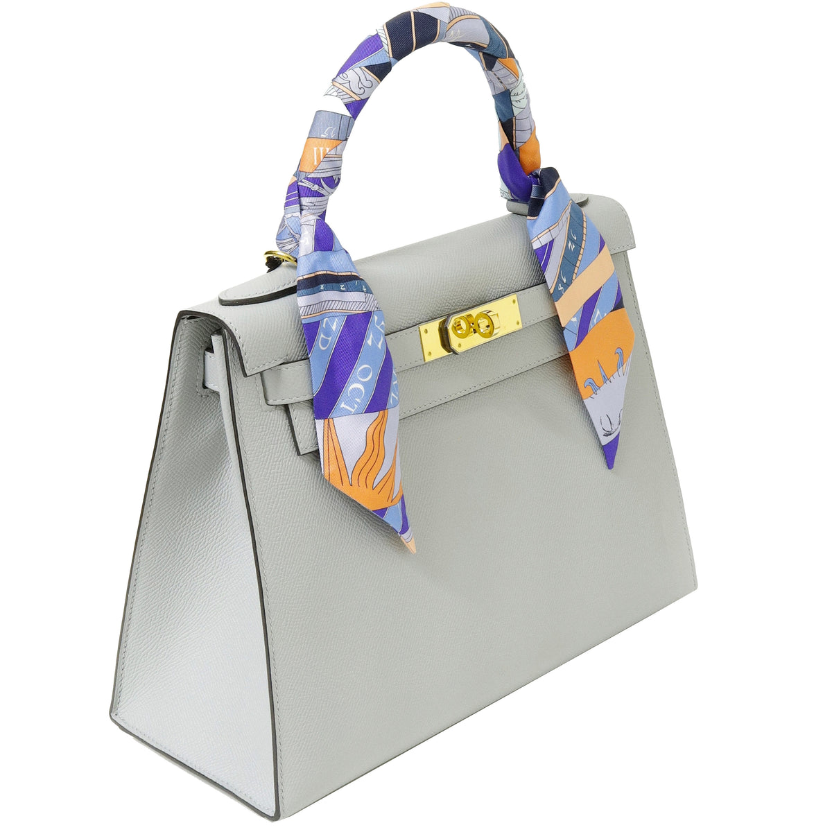 Hermès Kelly 28 Sellier Bleu Glacier Epsom Gold Hardware 2025