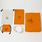 Hermès Kelly 32 Blanc Toile and Togo Palladium Hardware 2005