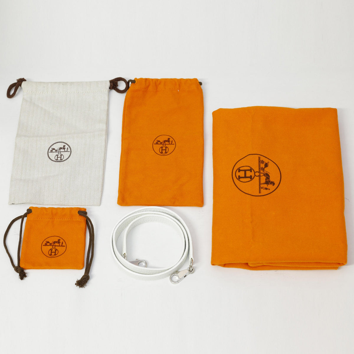 Hermès Kelly 32 Blanc Toile and Togo Palladium Hardware 2005