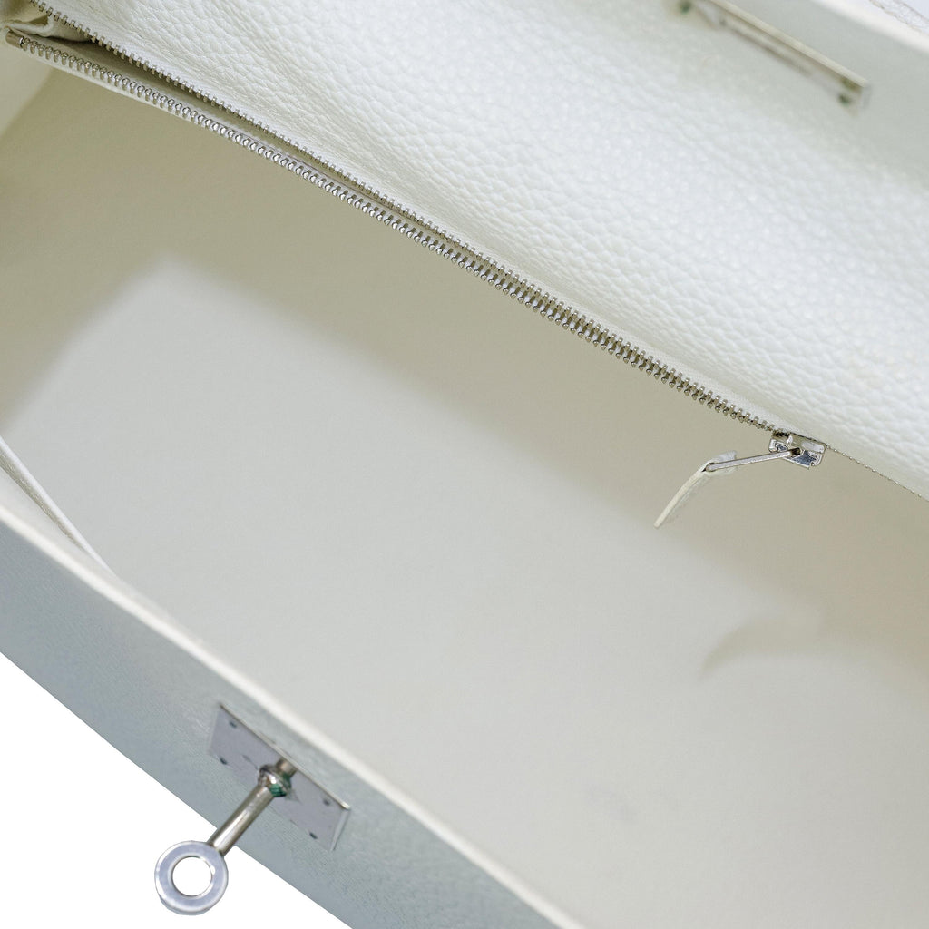 Hermès Kelly 32 Blanc Togo Palladium Hardware 2018
