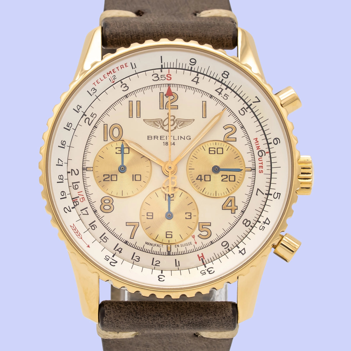 Breitling Navitimer K30022 Silver Leather 1990