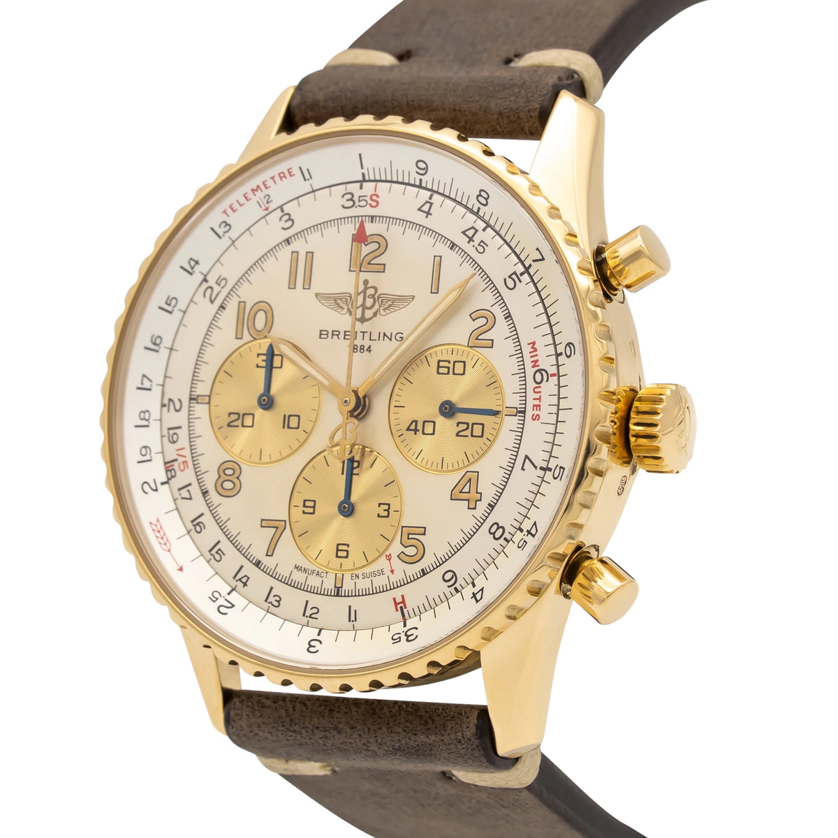 Breitling Navitimer K30022 Silver Leather 1990