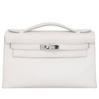 Hermès Kelly Pochette Rose Dragée Swift Palladium Hardware 2007