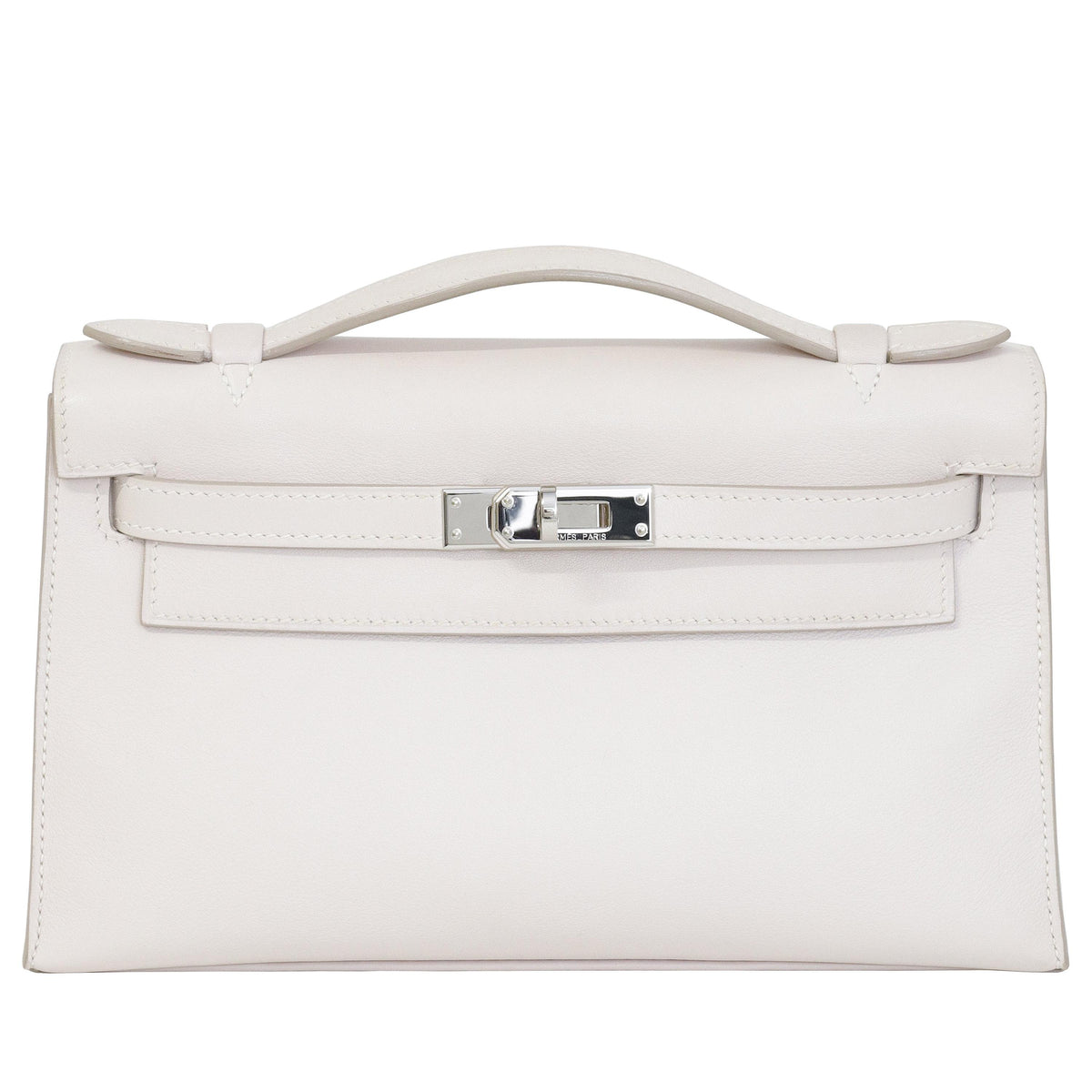 Hermès Kelly Pochette Rose Dragée Swift Palladium Hardware 2007