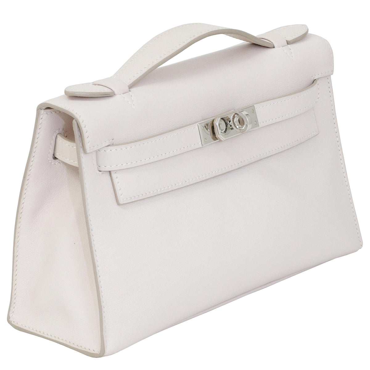 Hermès Kelly Pochette Rose Dragée Swift Palladium Hardware 2007