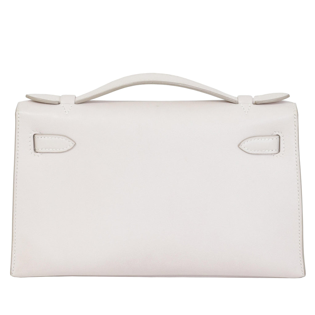 Hermès Kelly Pochette Rose Dragée Swift Palladium Hardware 2007