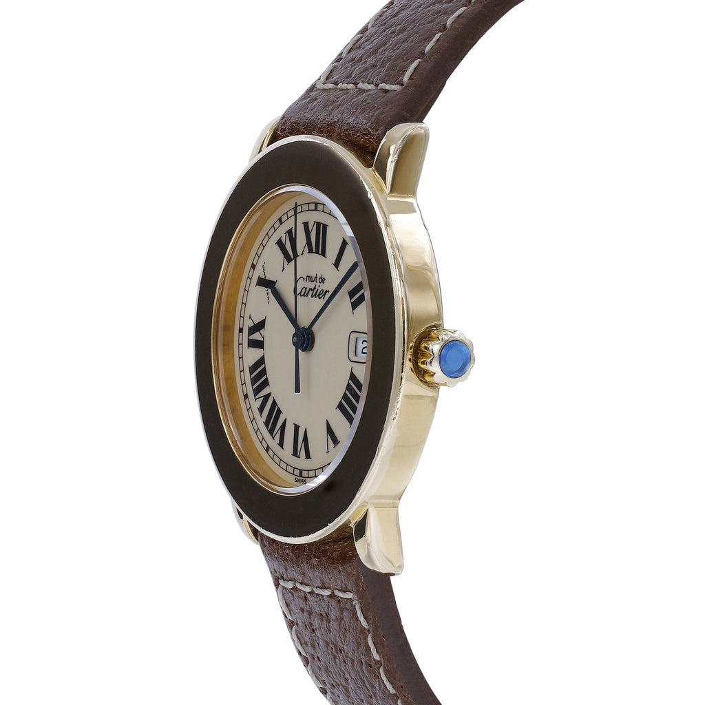 Cartier Ronde de Cartier 1800 1 Champagne Dial on Leather