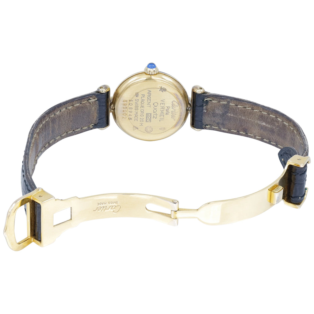 Cartier Colisee 590002 White Dial on Leather
