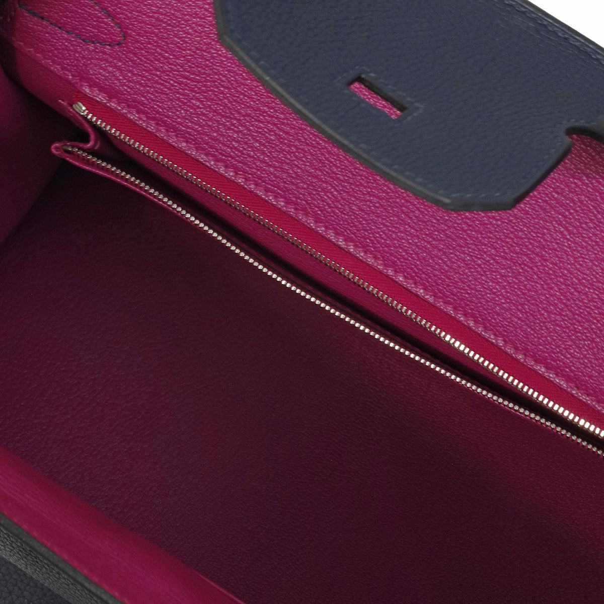 Hermès Birkin 30 Verso Bleu Indigo Togo Palladium Hardware 2018