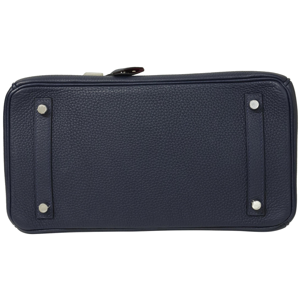 Hermès Birkin 30 Verso Bleu Indigo Togo Palladium Hardware 2018