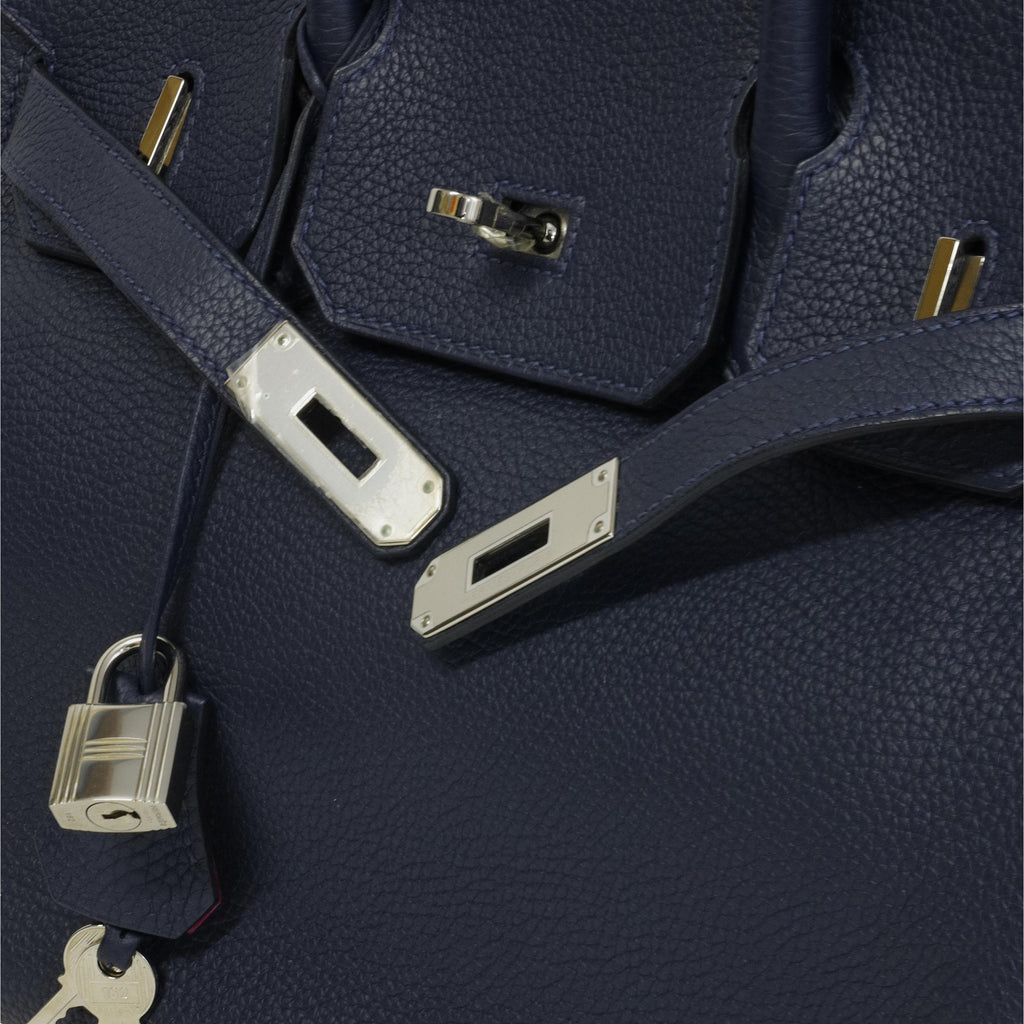 Hermès Birkin 30 Verso Bleu Indigo Togo Palladium Hardware 2018