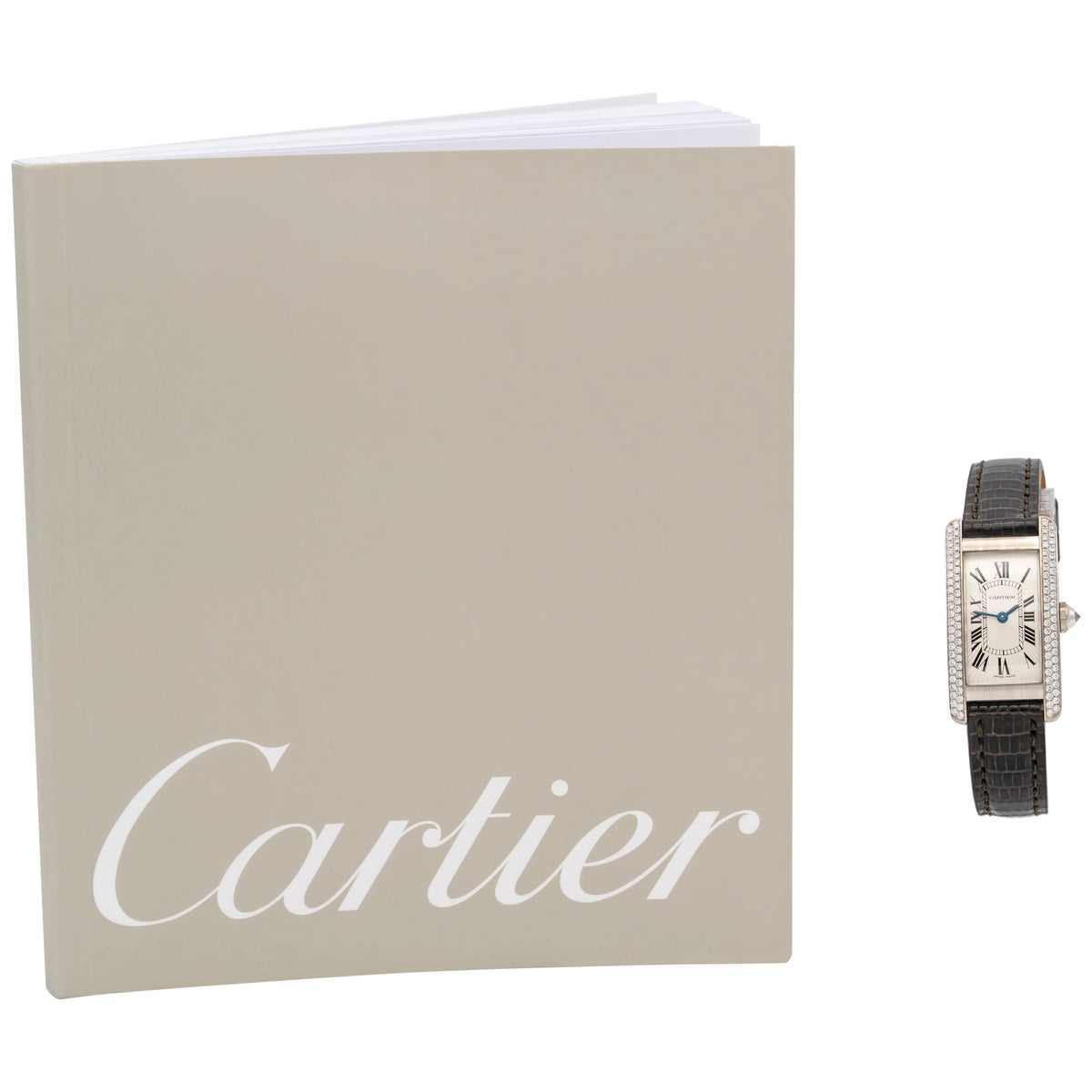 Cartier Tank Américaine 2489 Silver Dial on Leather 2003