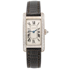 Cartier Tank Américaine 2489 Silver Dial on Leather 2003