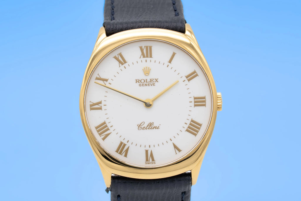 Rolex Cellini 4133 White Dial on Leather 1995