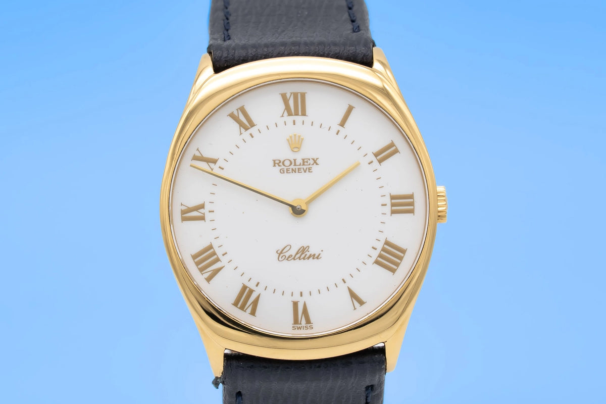 Rolex Cellini 4133 White Dial on Leather 1995