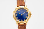 Cartier Cougar 887907 Blue Dial on Leather 1990