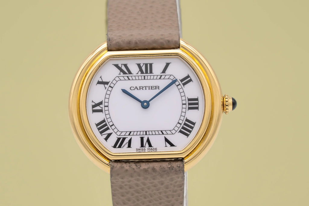 Cartier Ellipse 78091 White Dial on Leather