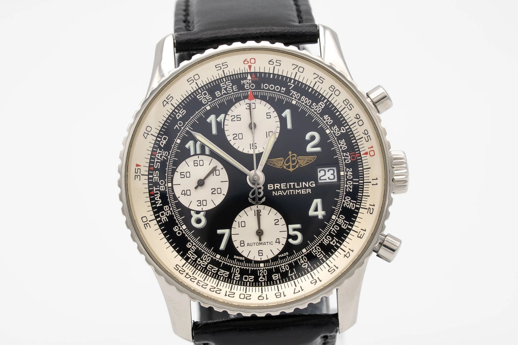 Breitling Navitimer A13322 Black Leather Strap 2001