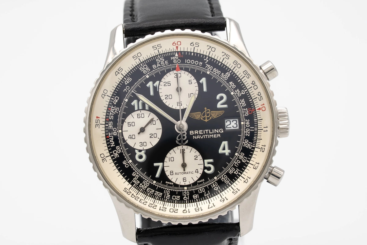 Breitling Navitimer A13322 Black Leather Strap 2001
