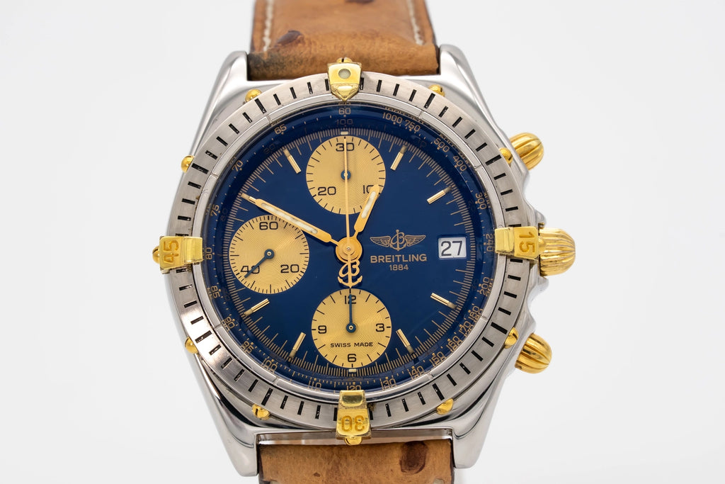 Breitling Chronomat B13048 Blue Leather 1998