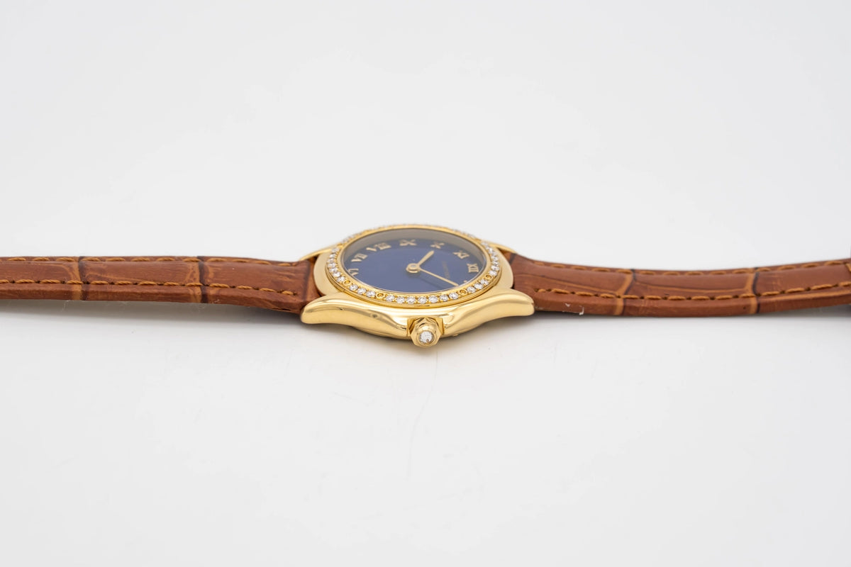 Cartier Cougar 887907 Blue Dial on Leather 1990
