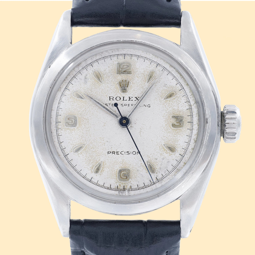 Rolex Oyster 6020 White Dial on Leather 1962