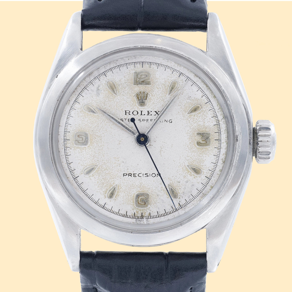 Rolex Oyster 6020 White Dial on Leather 1962