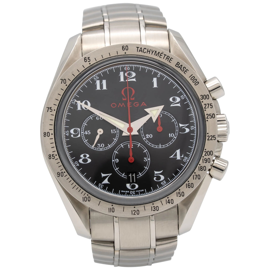 Omega Speedmaster Broad Arrow 3558.50.00 Black Stainless Steel Open Date