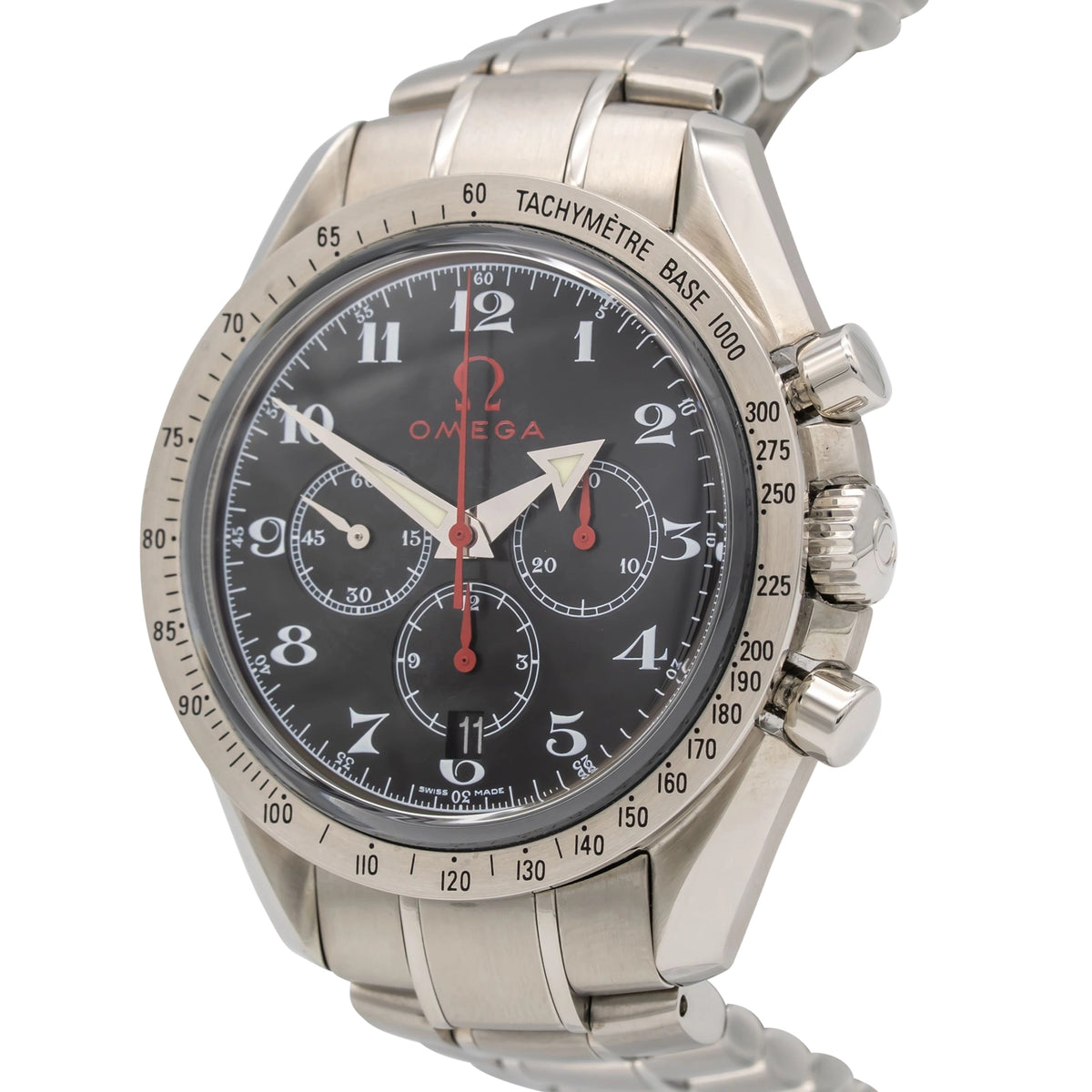 Omega Speedmaster Broad Arrow 3558.50.00 Black Stainless Steel Open Date