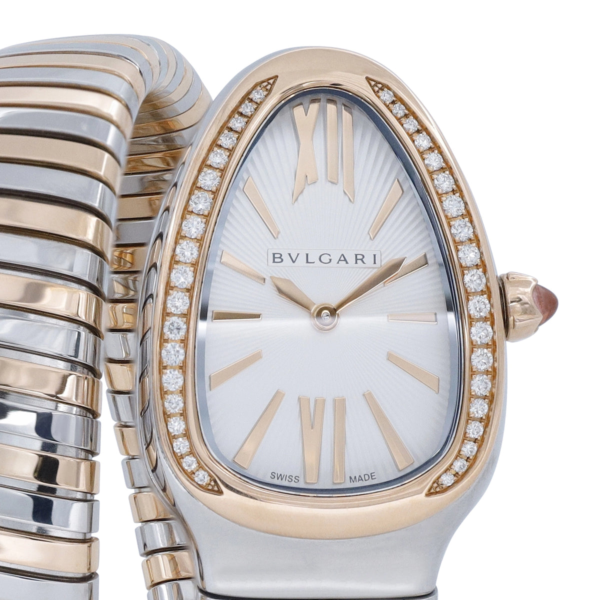 Bulgari Serpenti SP35SPG Silver Dial on Stainless Steel & Rose Gold 2020