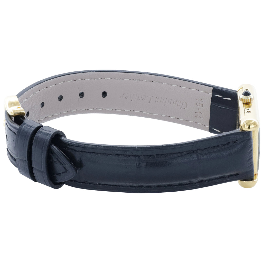 Cartier Tank Black Dial on Leather