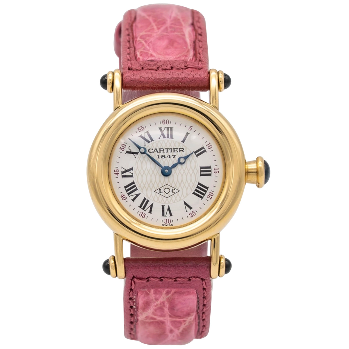 Cartier Diabolo 1450 White Dial on Leather