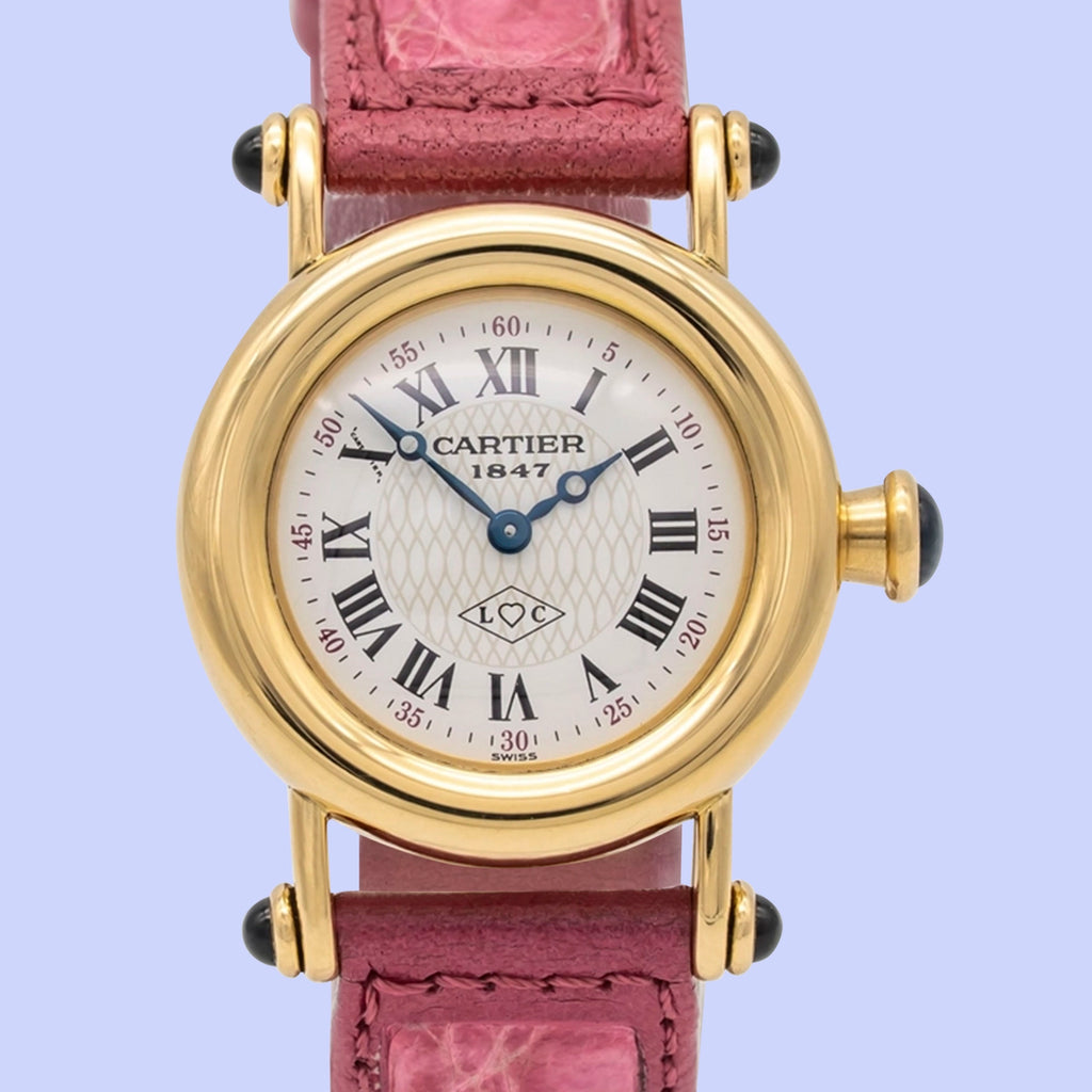 Cartier Diabolo 1450 White Dial on Leather