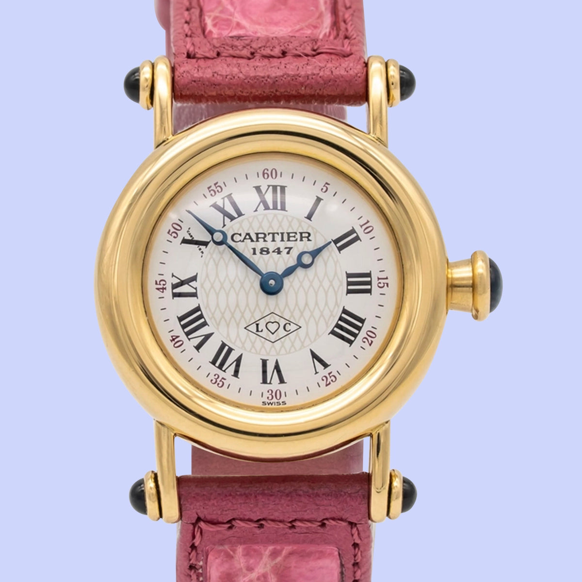 Cartier Diabolo 1450 White Dial on Leather