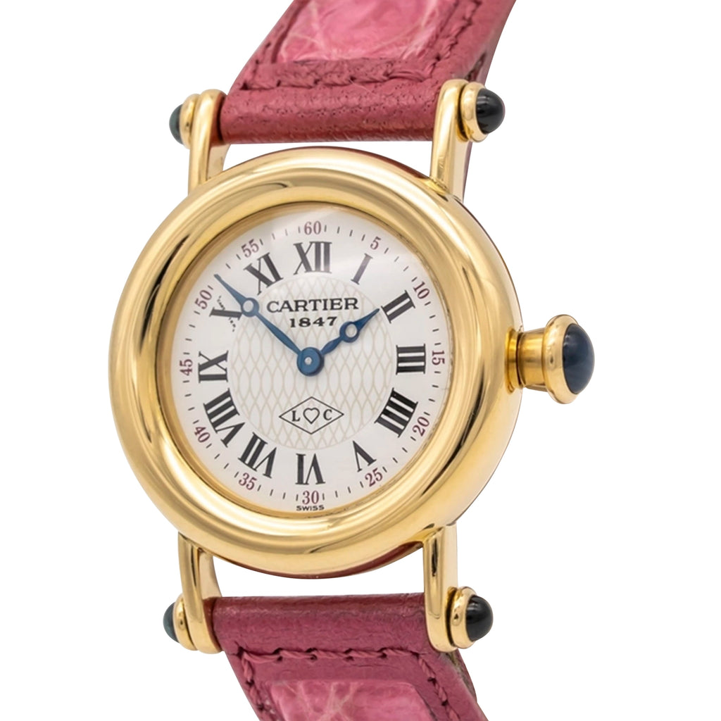 Cartier Diabolo 1450 White Dial on Leather