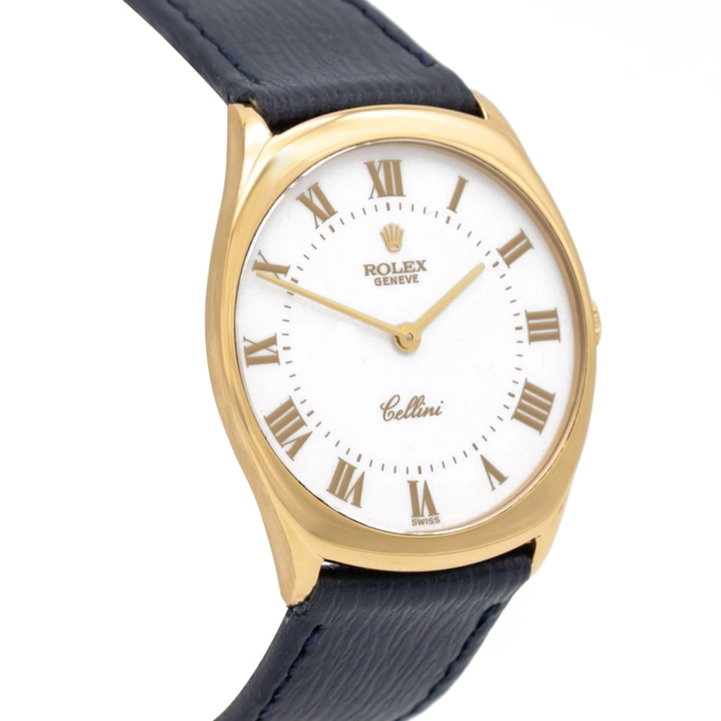 Rolex Cellini 4133 White Dial on Leather 1995